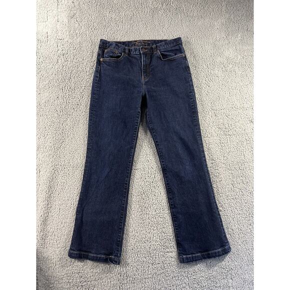 Lauren Ralph Lauren Jeans Womens 10 Mid Rise Classic Bootcut Blue Denim Pants - Picture 1 of 9